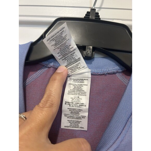 GYMSHARK Adapt Ombre Seamless Long Sleeve Crop Top Women’s Size Small Blue Pink - Picture 4 of 6